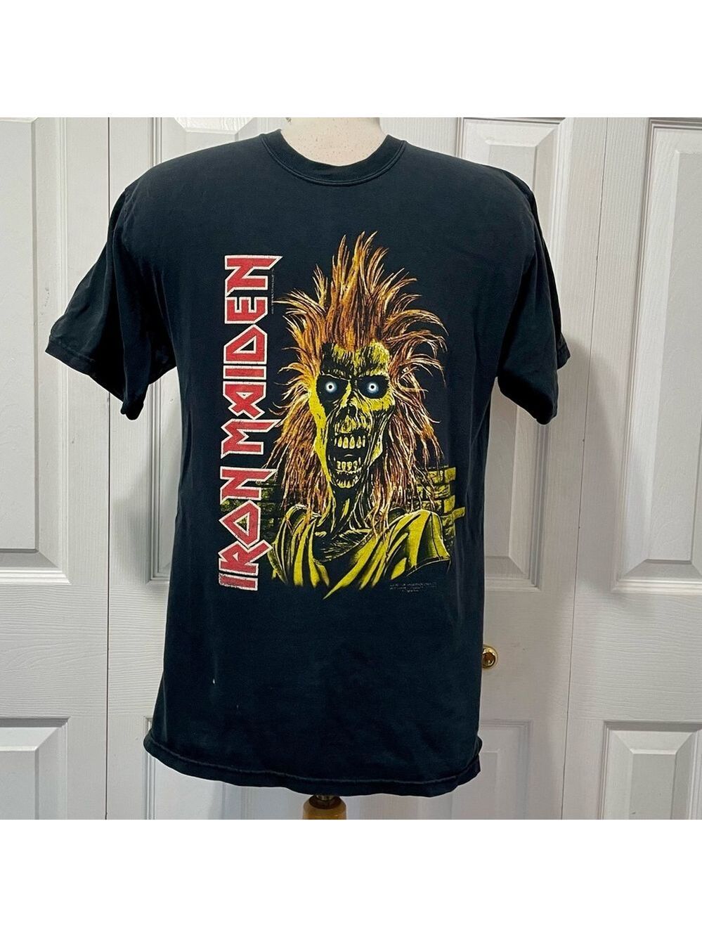 Hanes Black Iron Maiden Graphic Tee Size Medium